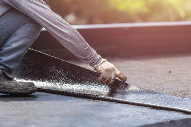 Professional Basement Waterproofing technician working in Brohman, MI